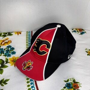 New Era Youth Calgary Flames NHL Hockey Velcro Black & Red Cap Adjustable